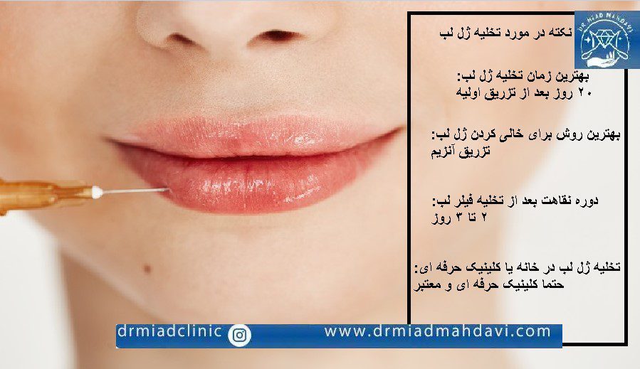 تخلیه ژل لب با سوزن یا جراحی؟